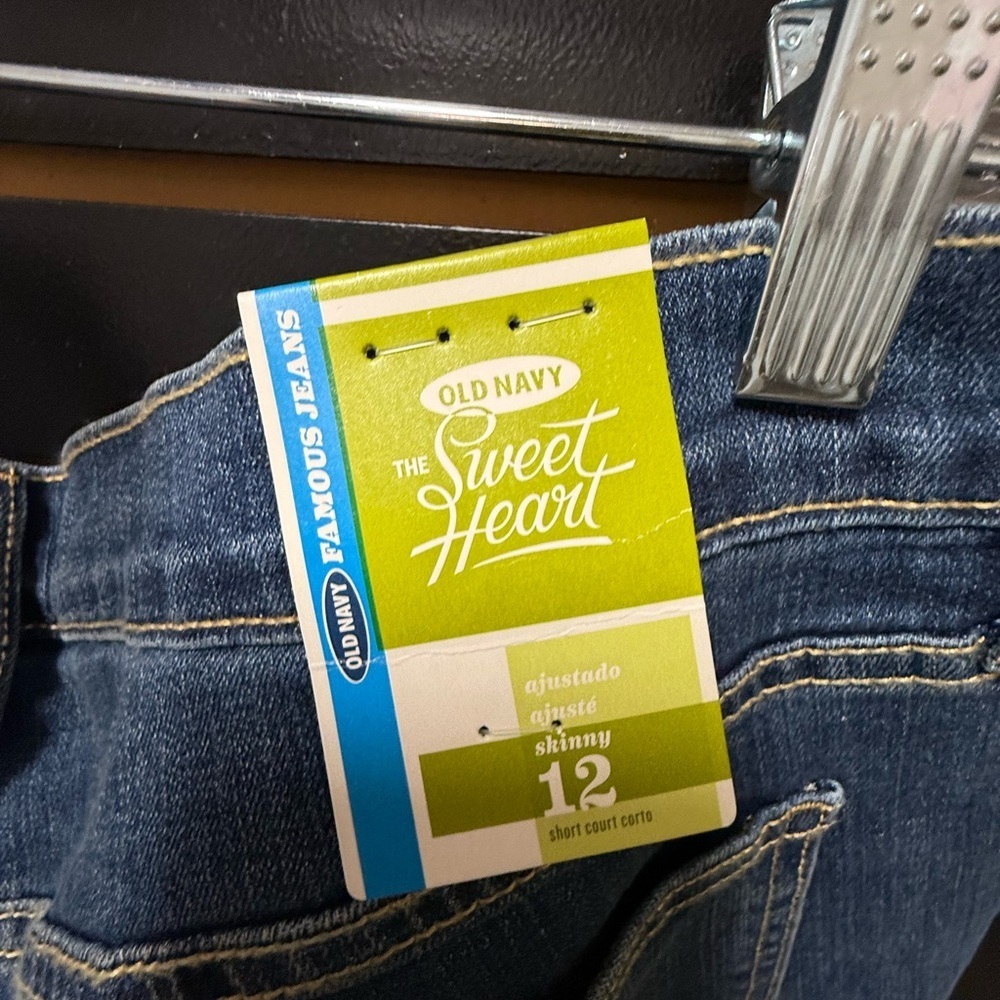 Old Navy Sweetheart Skinny Jeans Womens 12 Short Mid Rise Stretch Denim NWT - Picture 5 of 5